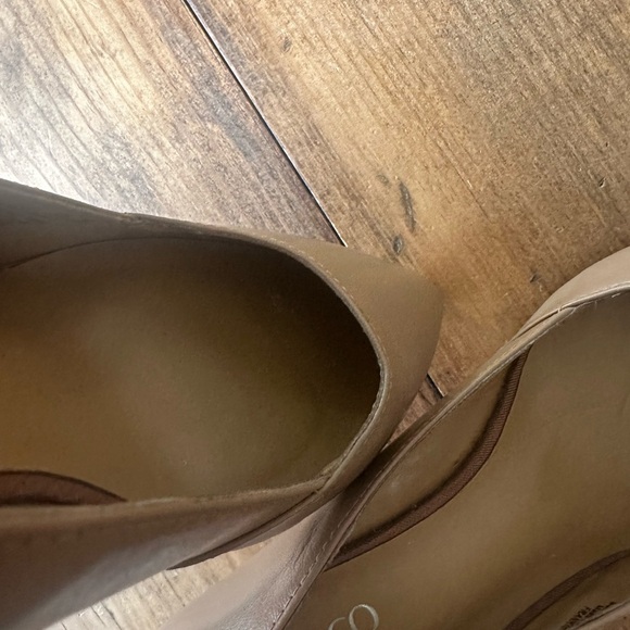 Franco Sarto Elegant Tan Wedge Heels - Picture 3 of 12
